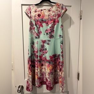 Adrianna Papell Floral A-Line Dress